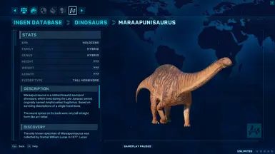 Maraapunisaurus at Jurassic World Evolution Nexus - Mods and community