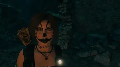 Facepaint with neck tat and dragon eyes with game save ( Medium Resolution)