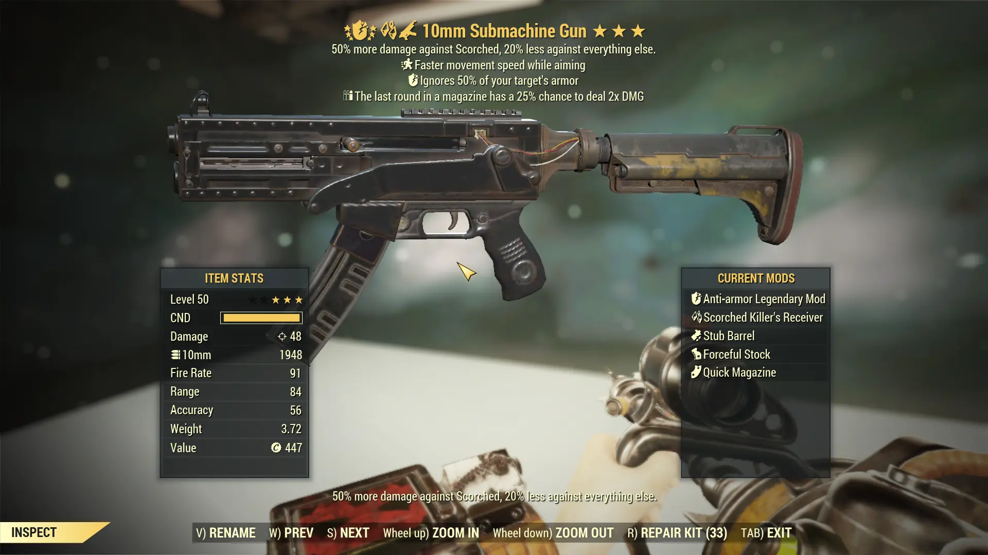 Better 10mm SMG at Fallout 76 Nexus - Mods and community