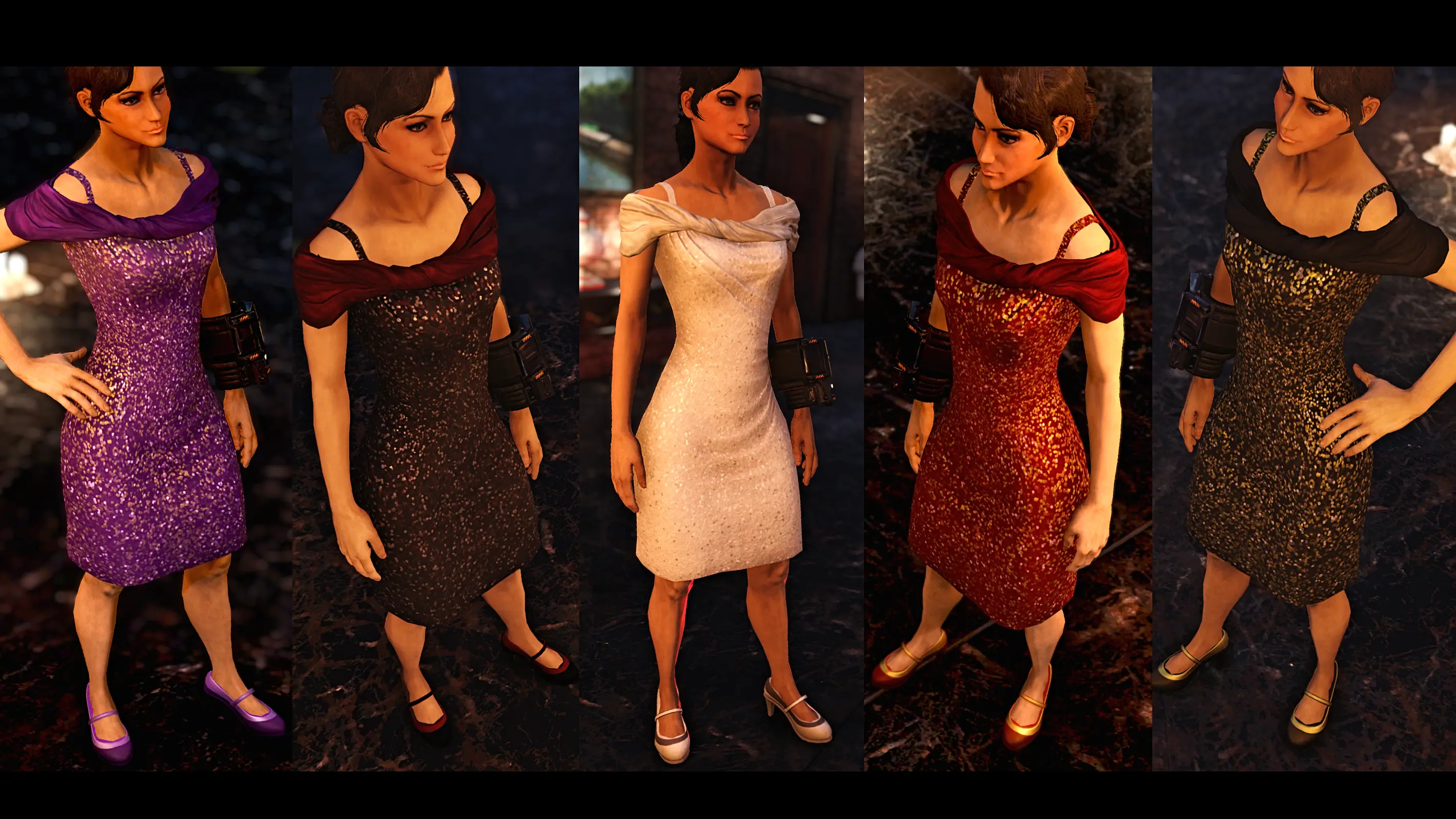 Glittering Sequin Dress 4k Multicolored Edition at Fallout 76 Nexus ...