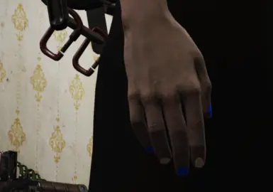 Blue and Yellow Nails (Female Only)