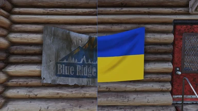 Ukraine Wall mounted flag Retextured