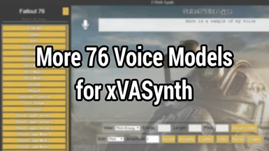 More 76 Voices for xVASynth