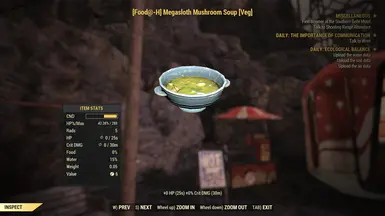 shows max health of consumables