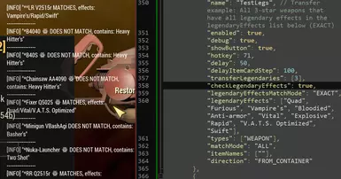 2.4.4: Mass Transfer feature filtering by legendary effects