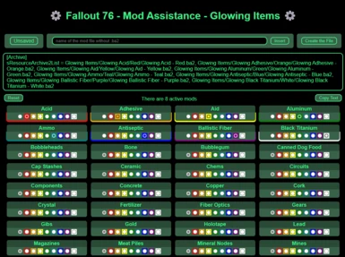 Fallout 76 - Mod Assistance - Glowing Items
