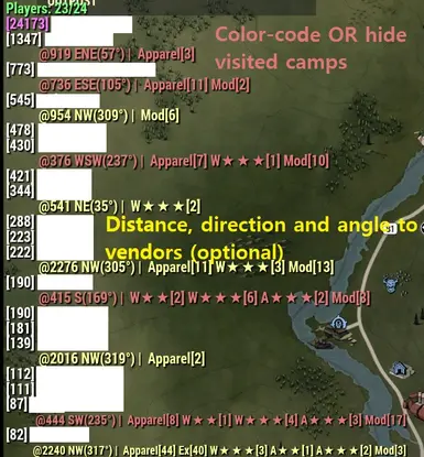 1.1.6: Direction, distance, angle, and visited camps