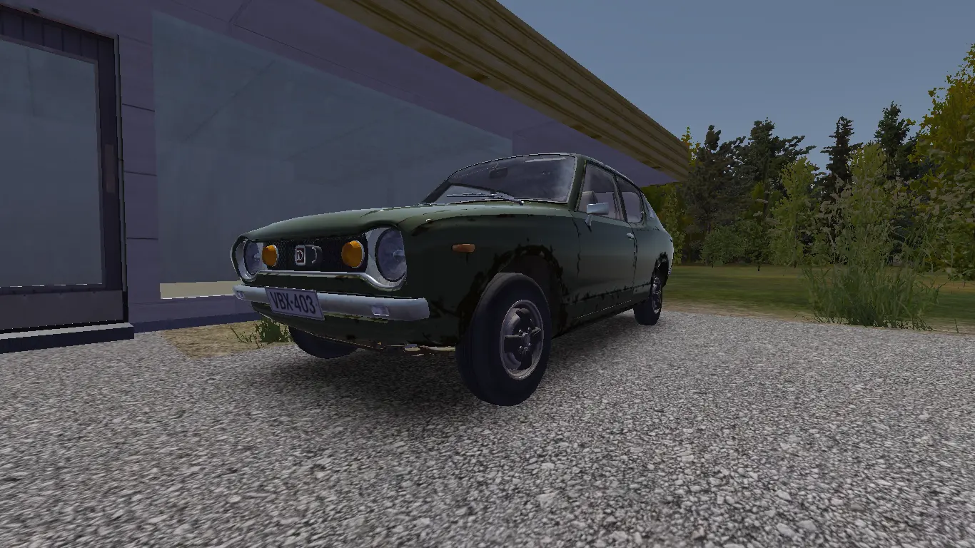 stock dark green datsun 100a at My Summer Car Nexus - Mods and community