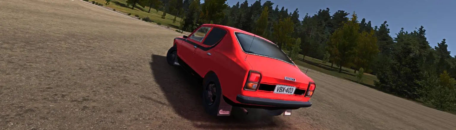 Classic bright red-black Satsuma paintjob at My Summer Car Nexus