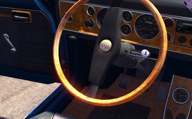 wooden steering wheel (wood dash is a seperate mod)