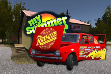 Classic bright red-black Satsuma paintjob at My Summer Car Nexus