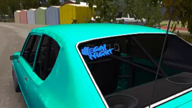Window Sticker Illegal Night