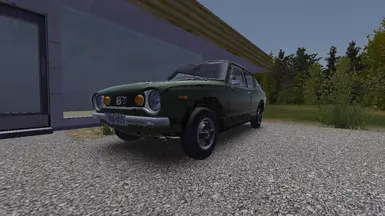 stock dark green datsun 100a