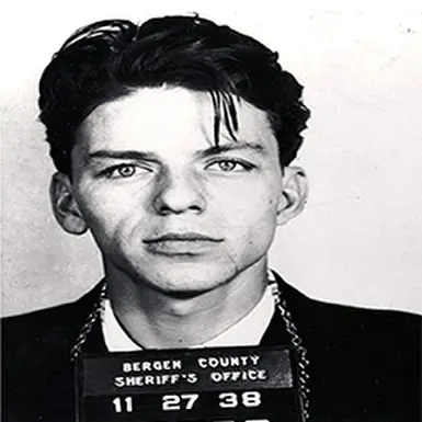 Frank Sinatra mugshot photo of 1938