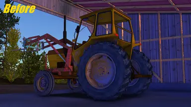 Clean tires and wheels for Kekmet tractor