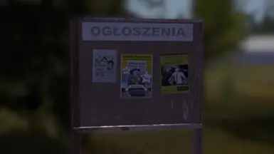 Przetłumaczona tablica ogłoszeń na przeciwko sklepu,