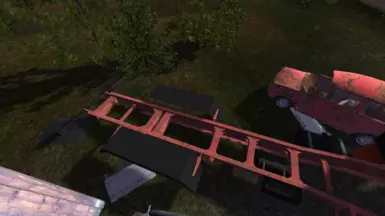 Junk behind Fleetari's workshop