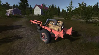 Truck frame next to uncle's house