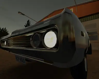 Slightly yellower car headlights
