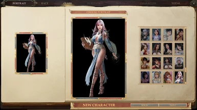 New character screen
