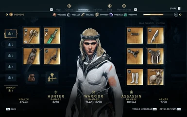 Assassin's Creed Odyssey KASSANDRA 50 PERCENT SAVE-FILE ALL LEGENDARY ITEMS COLLECTED-GAME VER 1.5.3- 52 LEVEL