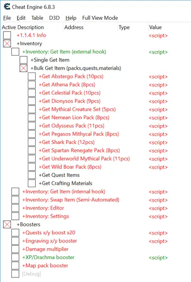 AC Odyssey Inventory Editor