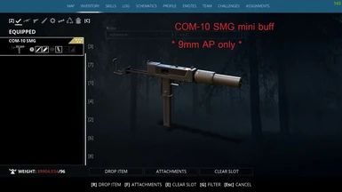 DLC - COM-10 SMG mini buff - 9mm AP only