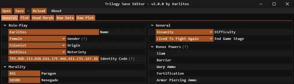 Trilogy Save Editor at Mass Effect 2 Nexus - Mods and community