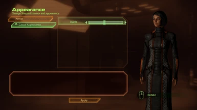 Displaying one of the new female Shepard casual appearance options