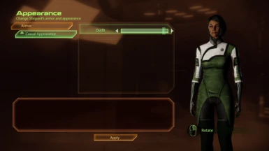 Displaying one of the new female Shepard casual appearance options