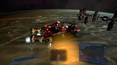 S fighter/Bomber with 2 Turrets, 2 M weapon pods, and lighting