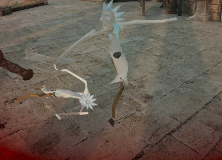 Trapped In A Cursed Game As An Npc Spoilers Cursed Rick Npc waves at Blade & Sorcery Nexus - Mods and community