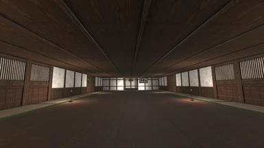 [U10ver.]Kenjutsu Dojo on the 1st floor. Flooring is used because it is a battle with a sword that often bleeds. The tatami mats are bleachers on both sides.