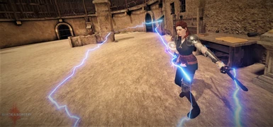 Lightning chain with high cutting performance is versatile. * This screenshot is the PCVR version.