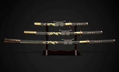 Japanese Swords Set (Sheathed) (U11.2)