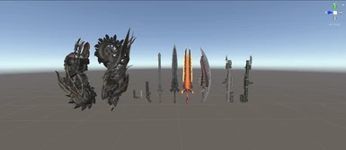 the models for all the weapons