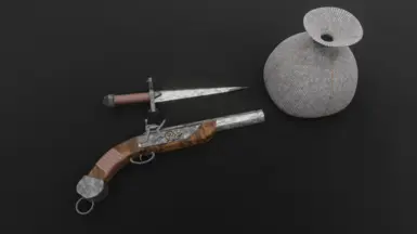 Highwayman pistol and knife