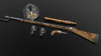 Musketeers musket and sidearm
