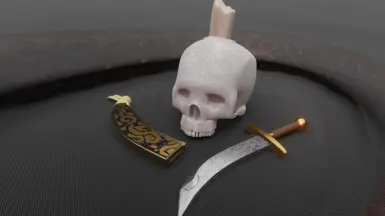 Occultist ritual skull and dagger
