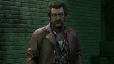 Thomas Burke wears his leather jacket over his jacketless models, my boy looks more badass with this jacket.