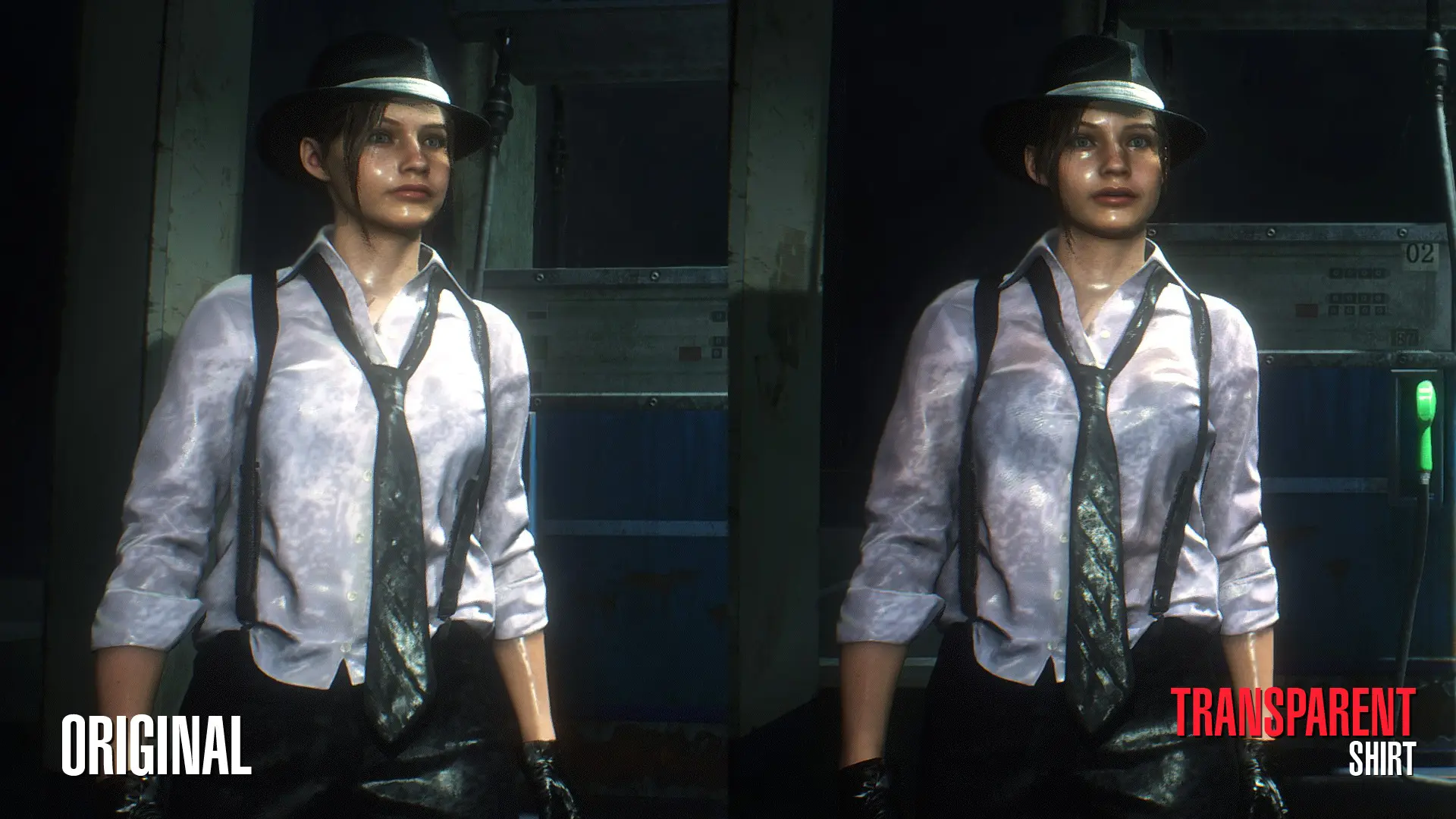 Claire Noir Transparent Shirt at Resident Evil 2 (2019) Nexus - Mods ...