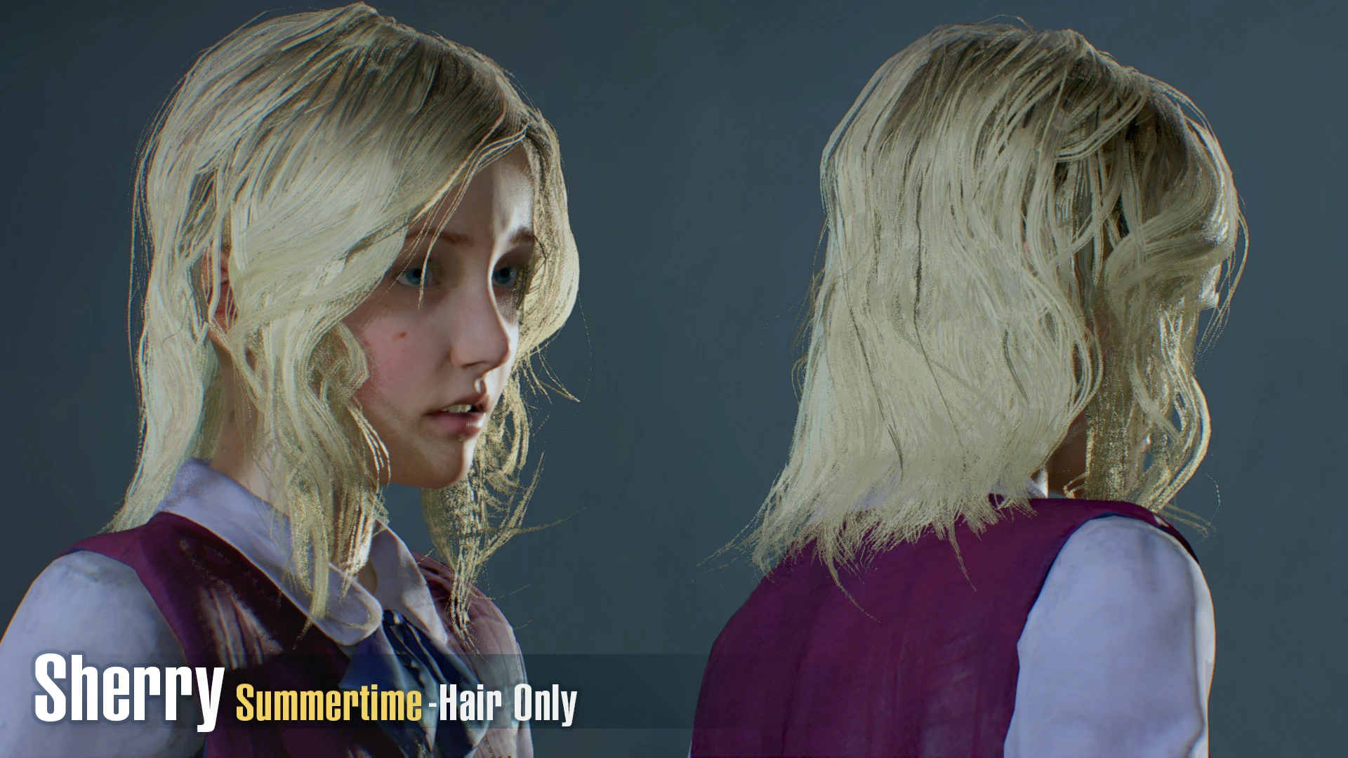 Sherry Birkin Summertime Hair Only At Resident Evil 2.