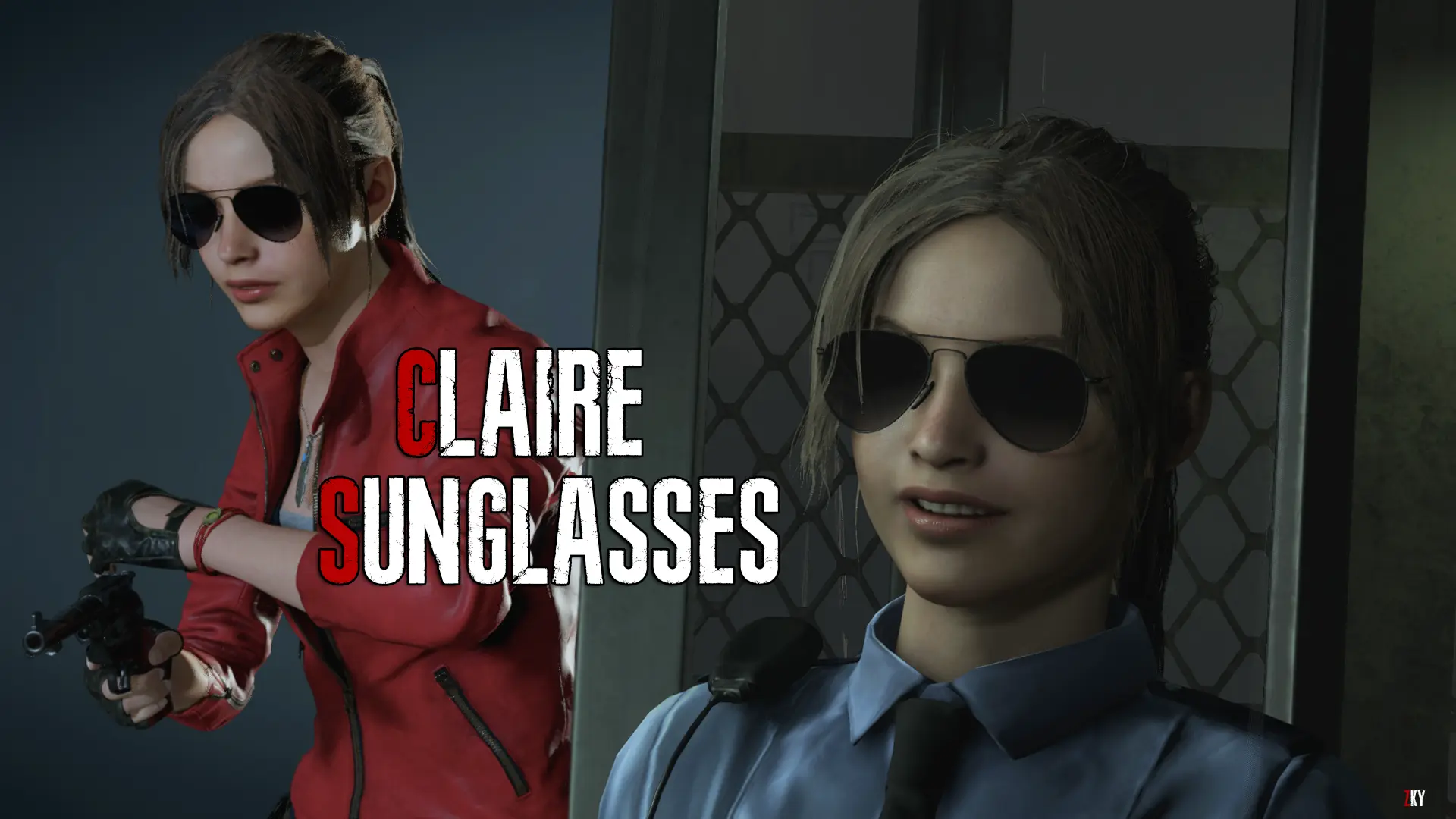 Claire with sunglasses at Resident Evil 2 (2019) Nexus - Mods and community