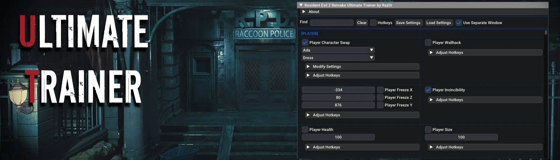 Ultimate Trainer for Resident Evil 2 Remake Mod - Download