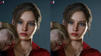 Claire Redfield with og face at Resident Evil 2 (2019) Nexus