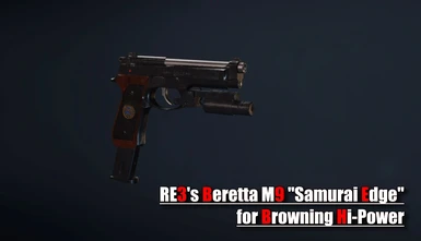 Resident Evil 3s Beretta M9 Samurai Edge for Browning Hi-Power