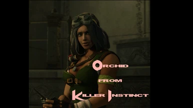 Orchid from Killer Instinct over Claire Noir