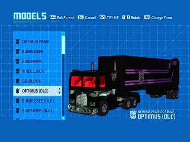 vehicle mode - darker colours, red windows and new purple lines for the trailer