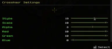 Crosshair settings for even closer look