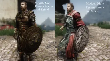 Male Pyrean Armor and Shield (ancient textures)